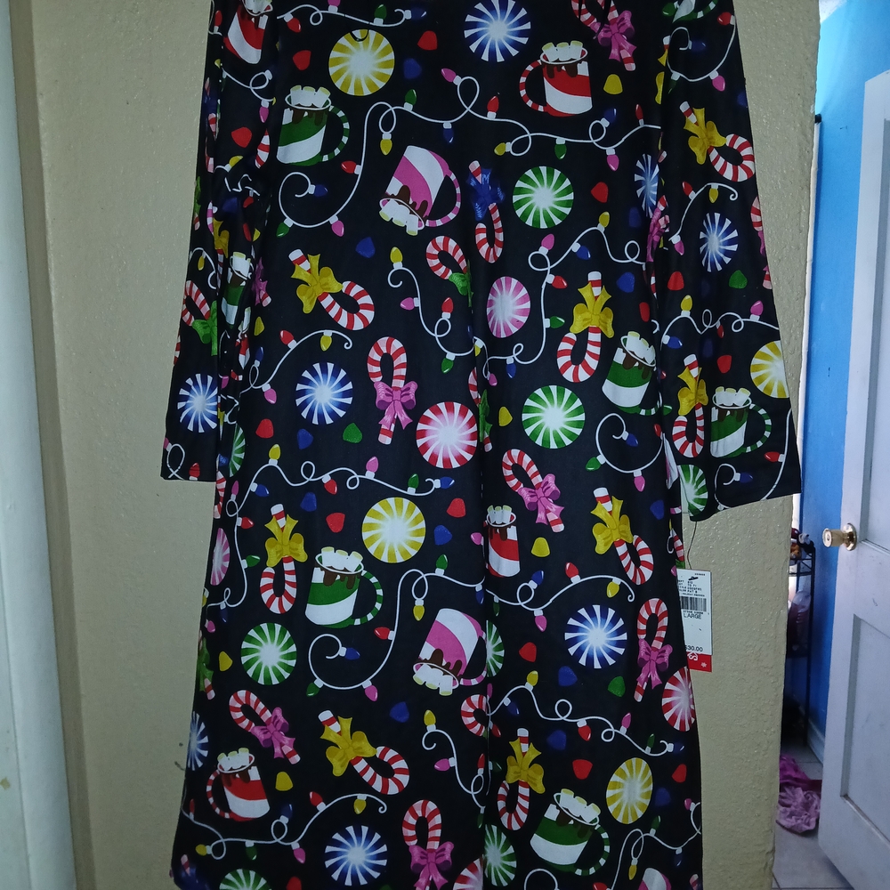 Colorful Holiday Patterned Midi Dress